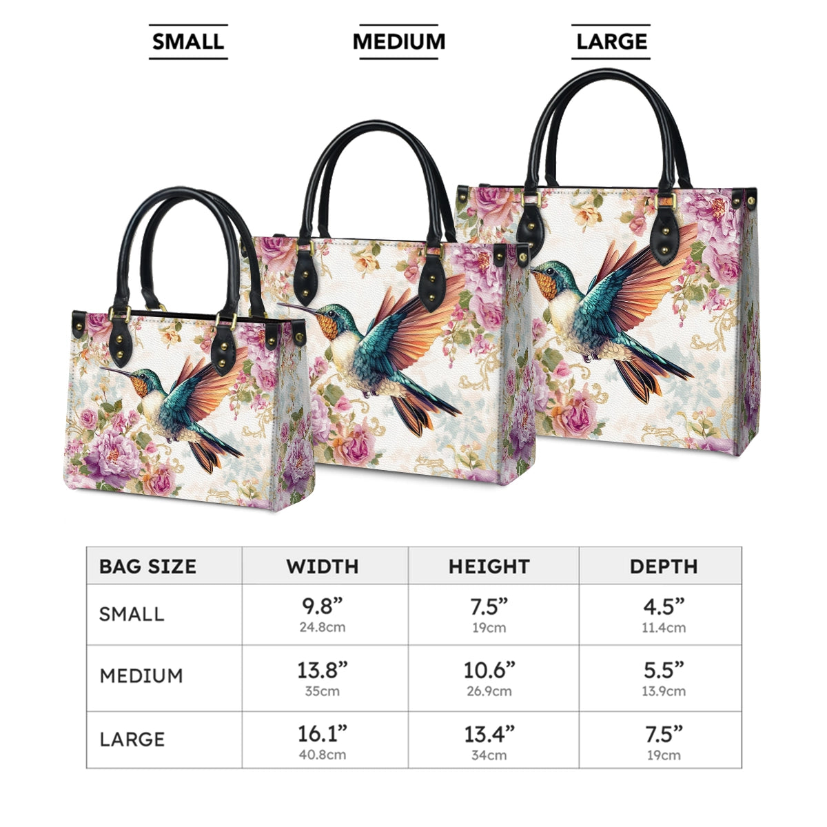 Shineful Leather Bag Hummingbird's Garden