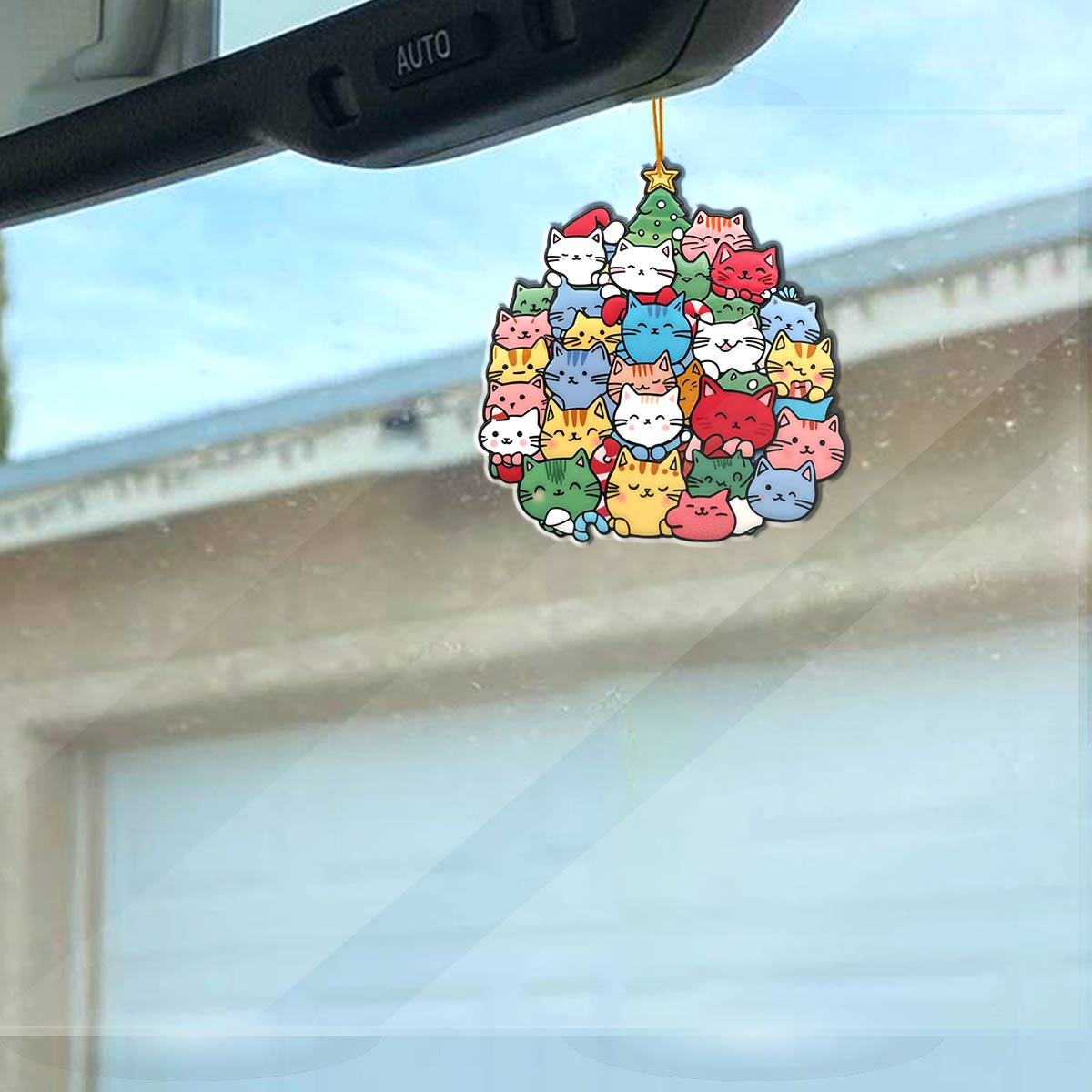 Shineful 2D Acrylic Ornament Cuteness Overload Cats Christmas