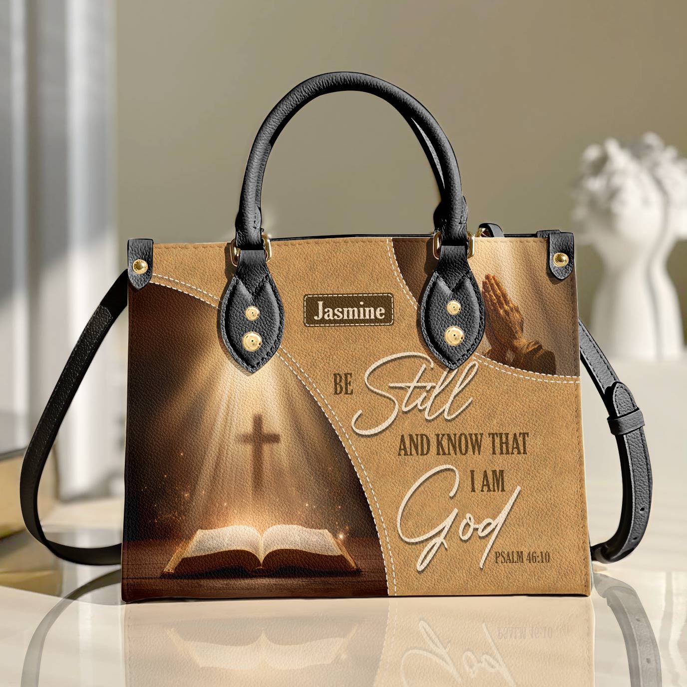 Shineful Leather Bag Personalized Golden Stillness