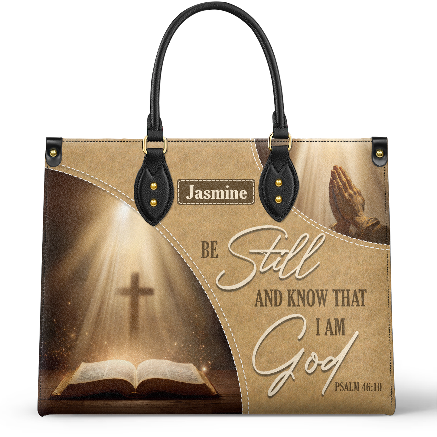 Shineful Leather Bag Personalized Golden Stillness