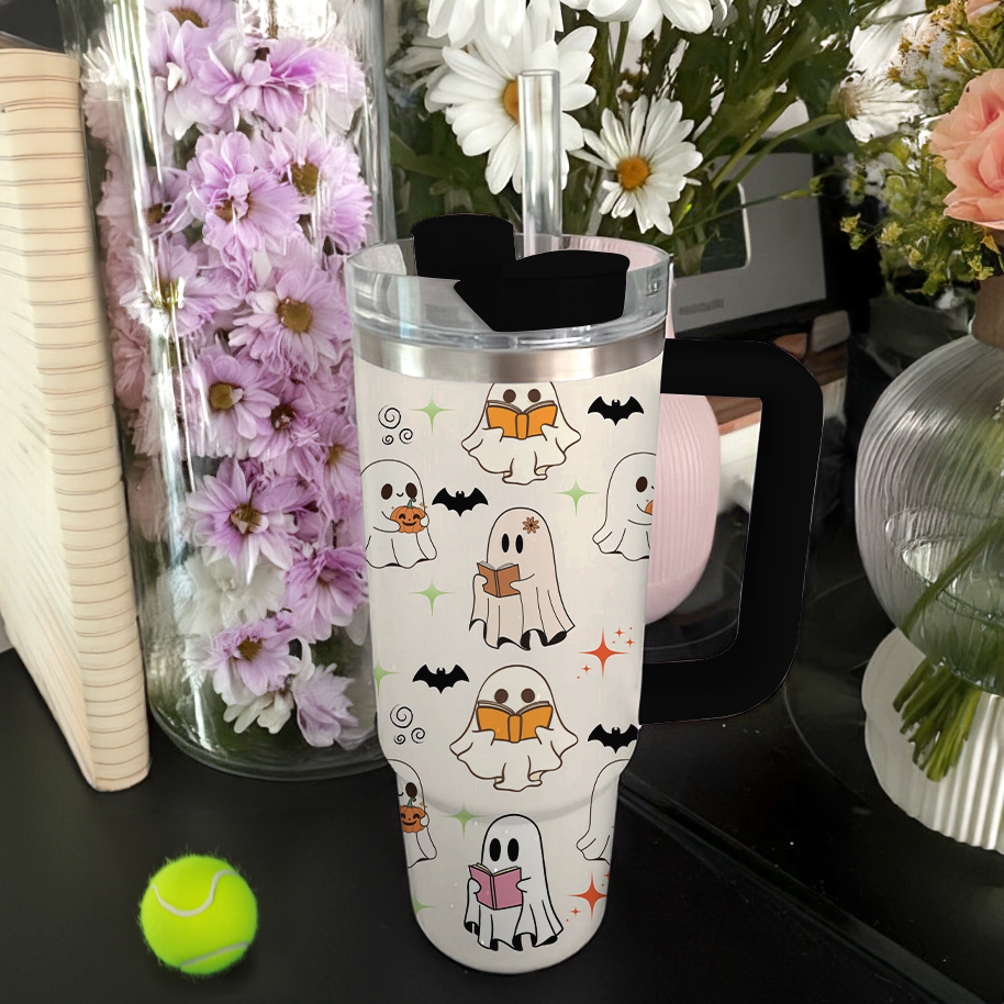 Shineful Tumbler book-loving ghost