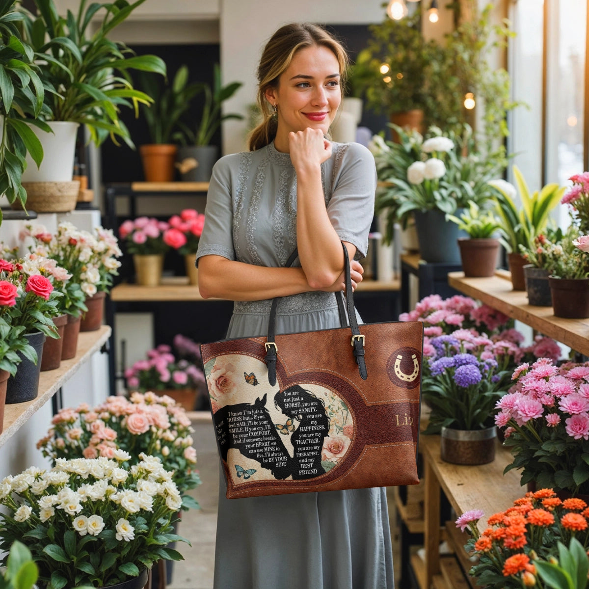 Shineful Leather Tote Bag - The Saddle Bond