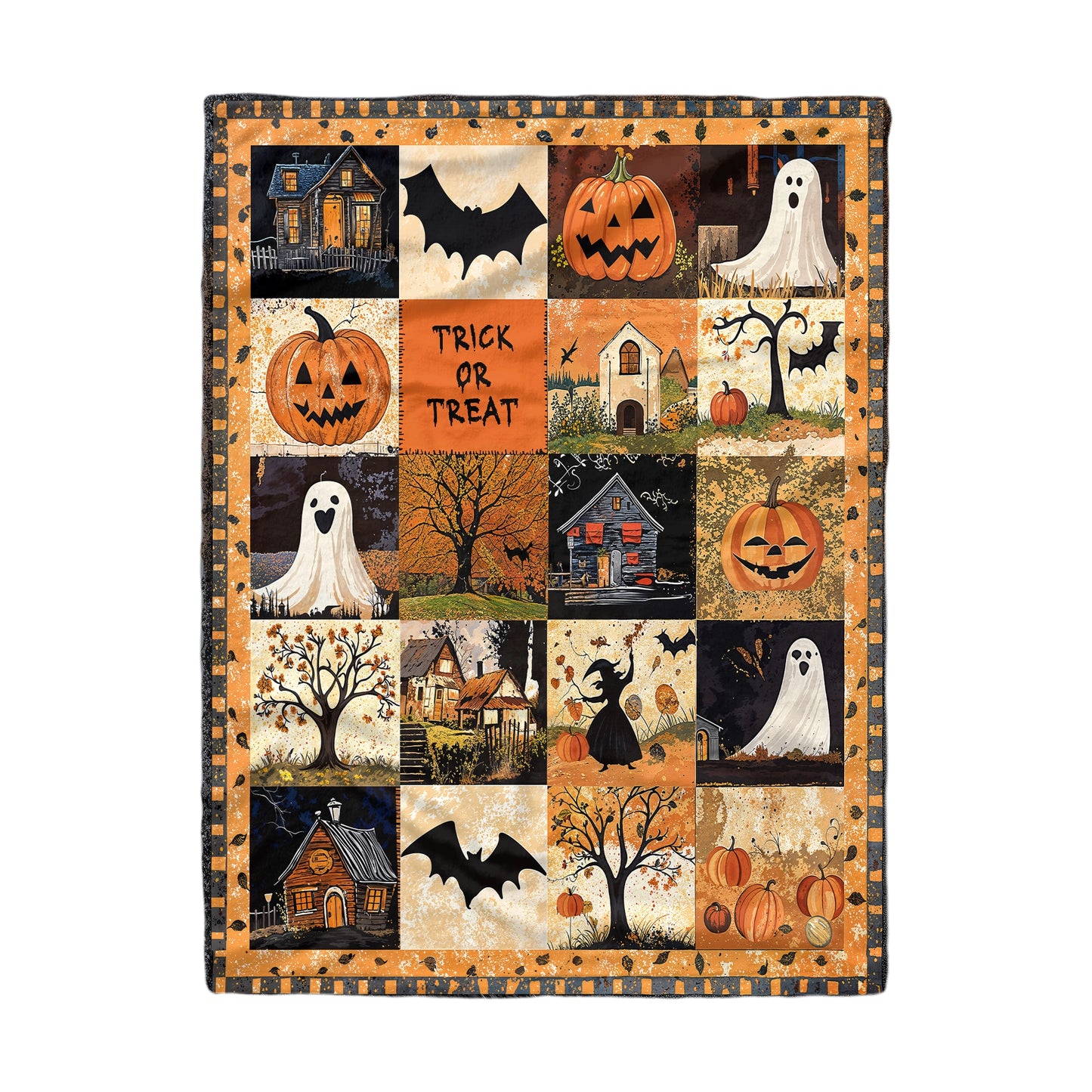 Shineful Fleece Blanket Spooky Trick Or Treat Halloween