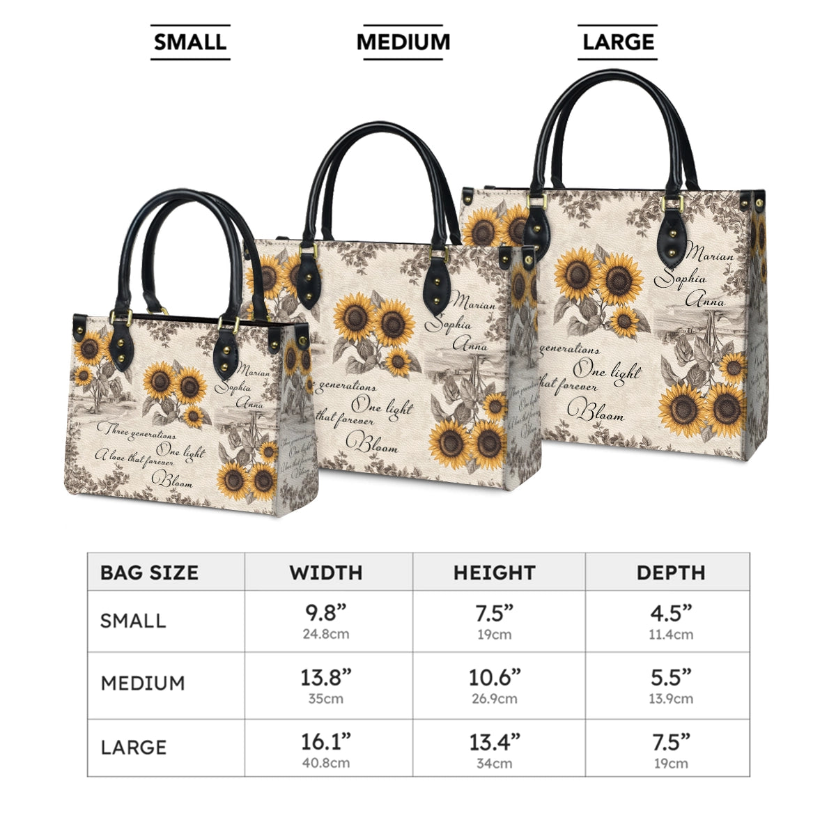 Shineful Leather Bag Personalized Generations of Sunshine