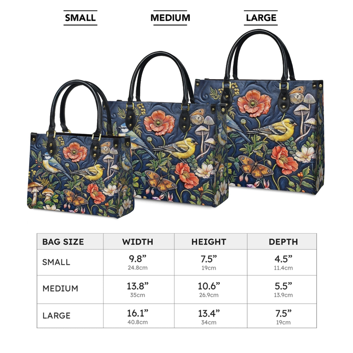 Shineful Leather Bag Midnight Garden