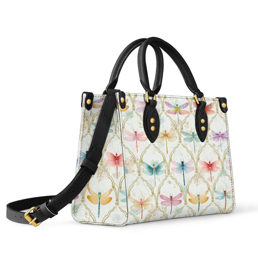 Shineful Leather Bag Dragonfly Garden