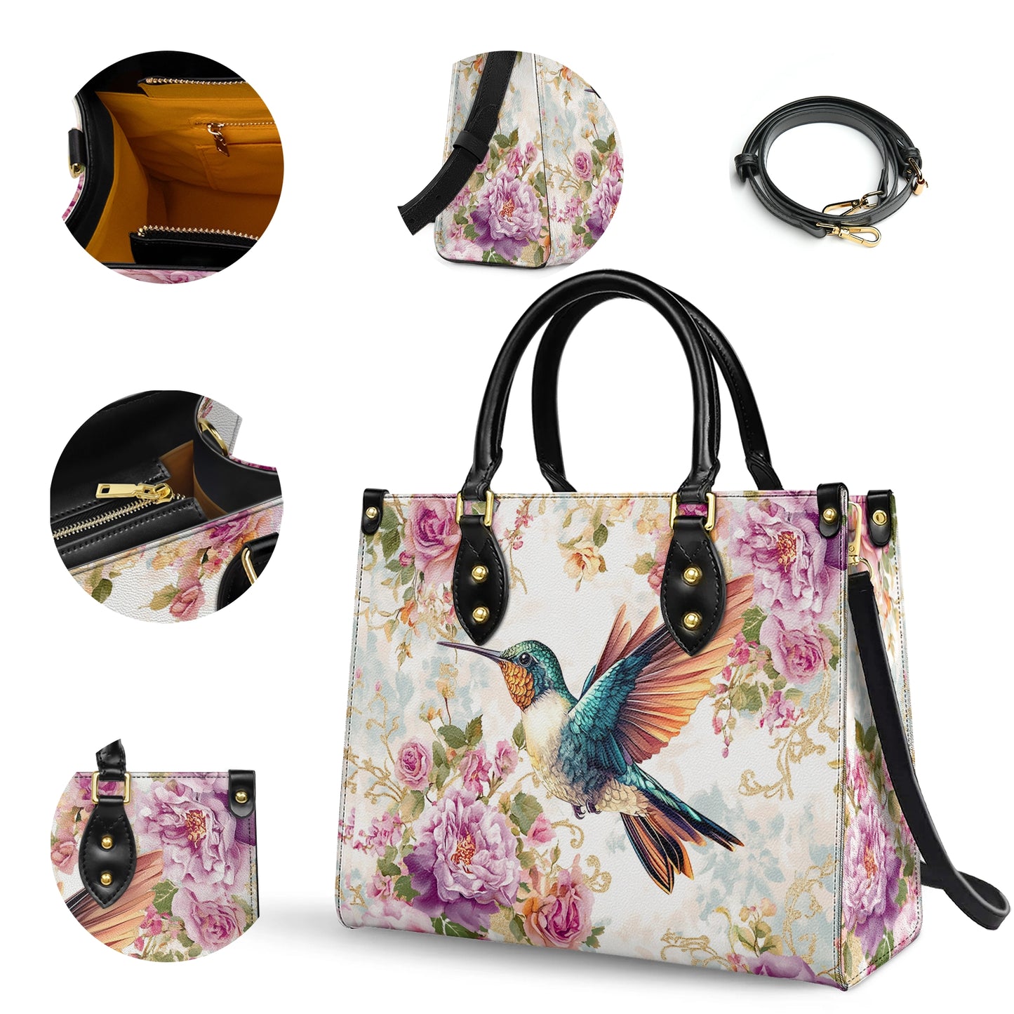 Shineful Leather Bag Hummingbird's Garden