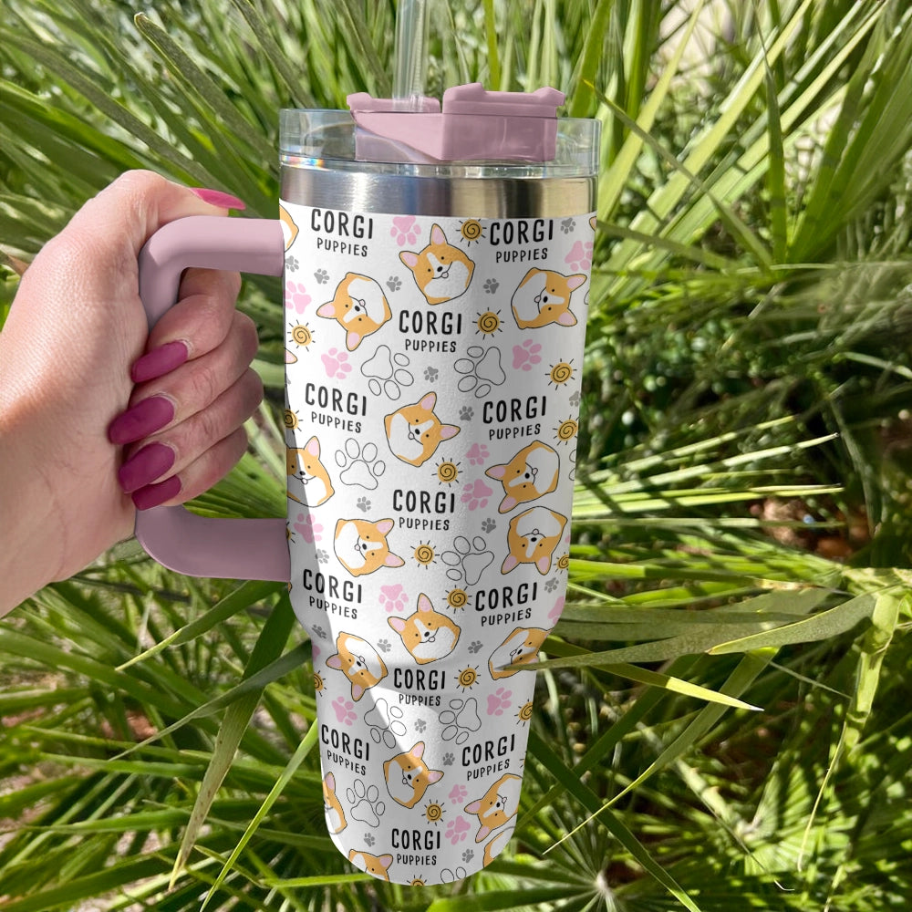 Shineful Tumbler Sunny Corgi Sips