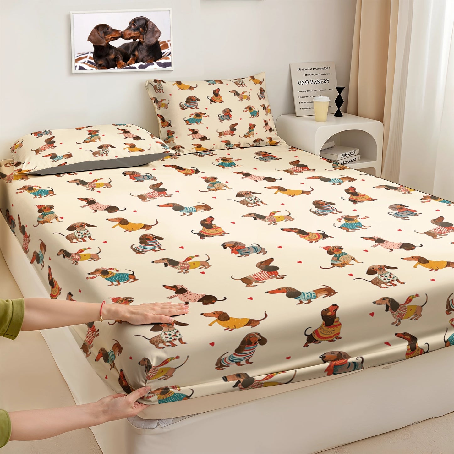 Shineful Fitted Sheet Dachshund Fashion