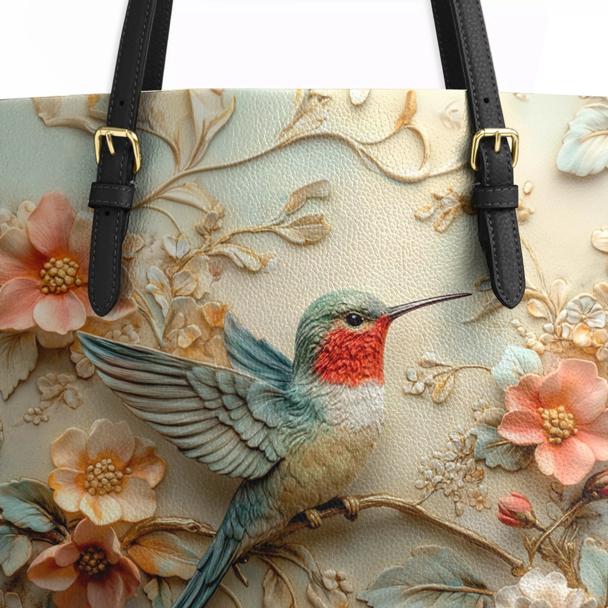 Shineful Leather Tote Bag - Hummingbird Whisper