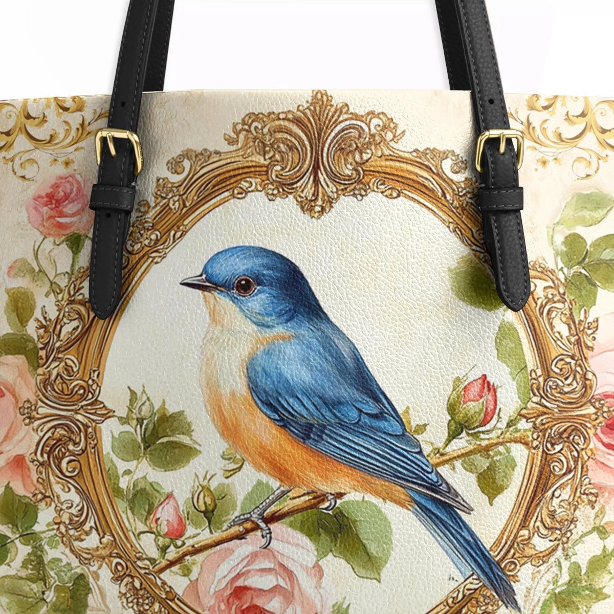 Shineful Leather Tote Bag - Royal Charm Bluebird