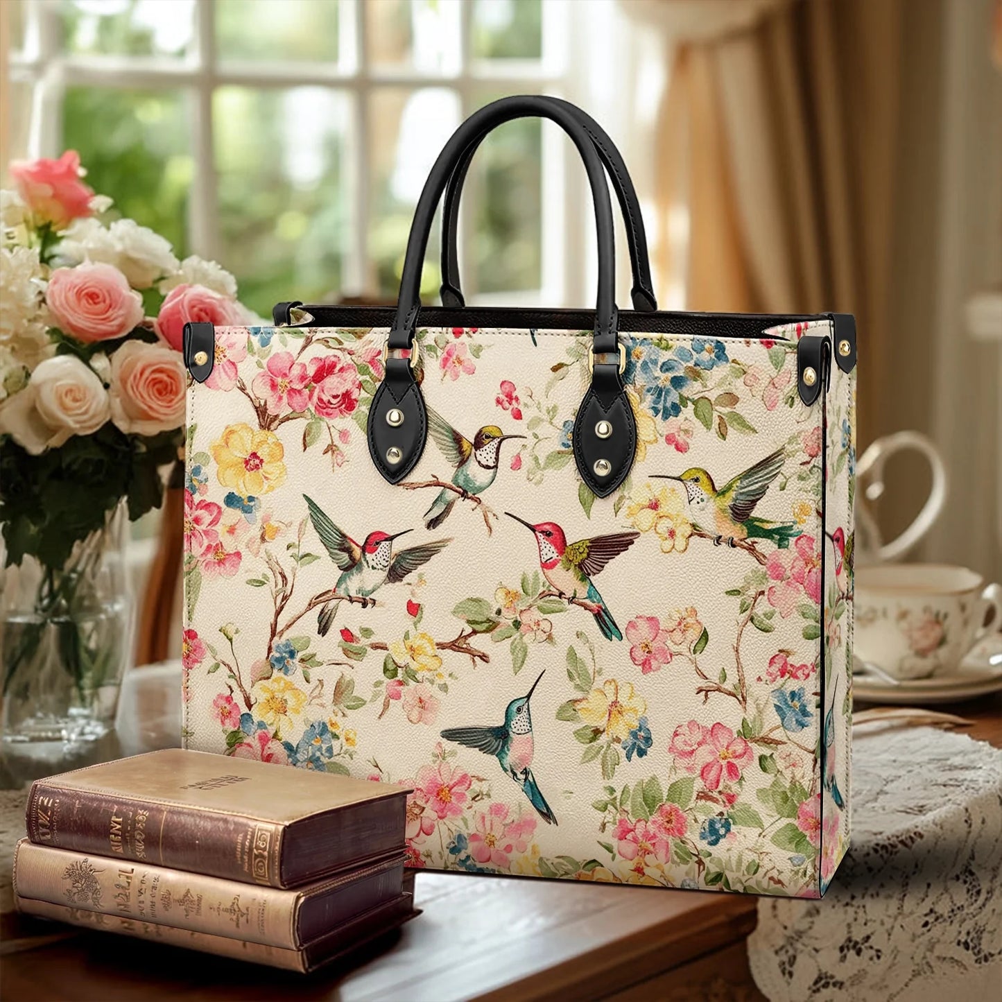 Shineful Leather Bag Hummingbird Symphony