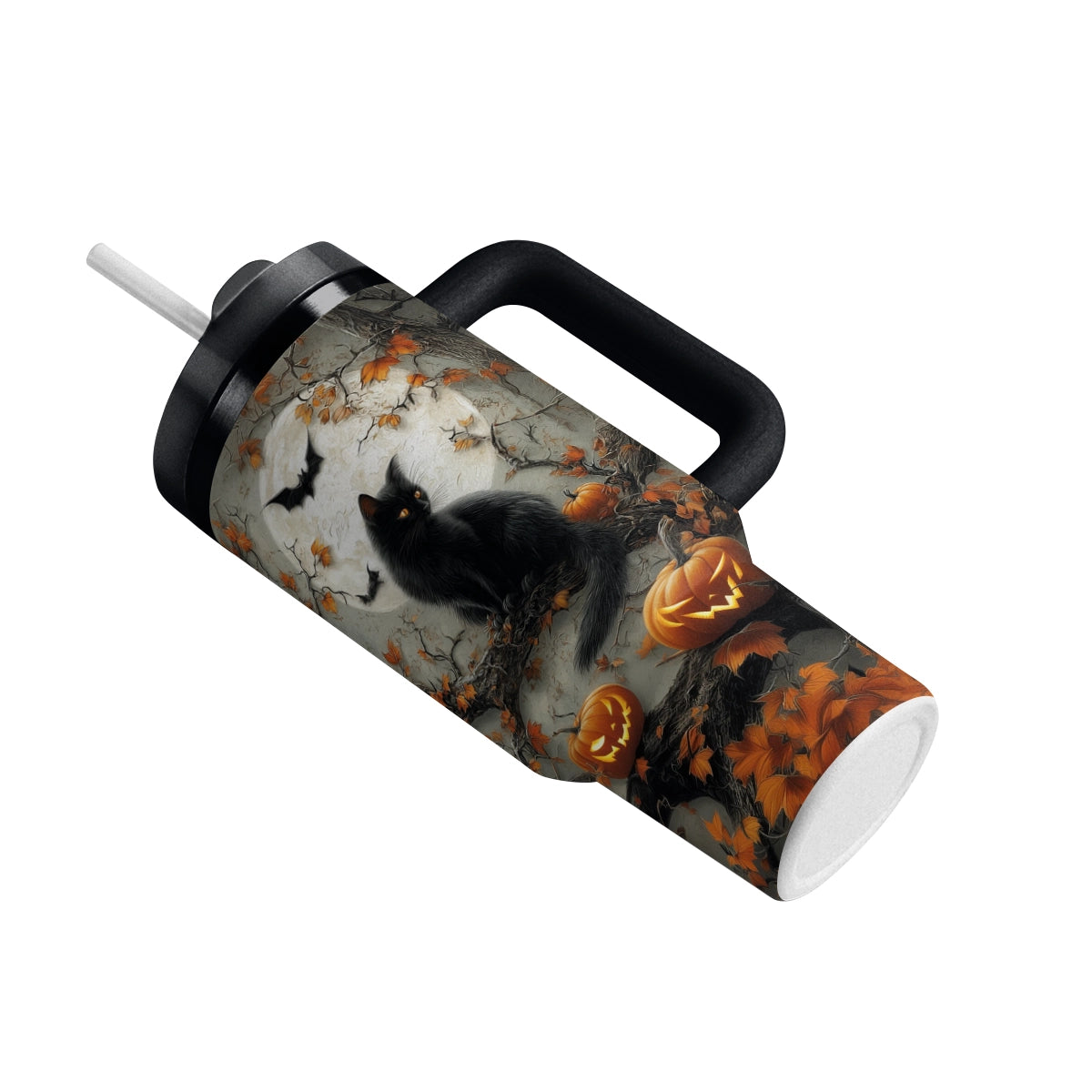Shineful Tumbler Halloween Moonlit Familiar Cat