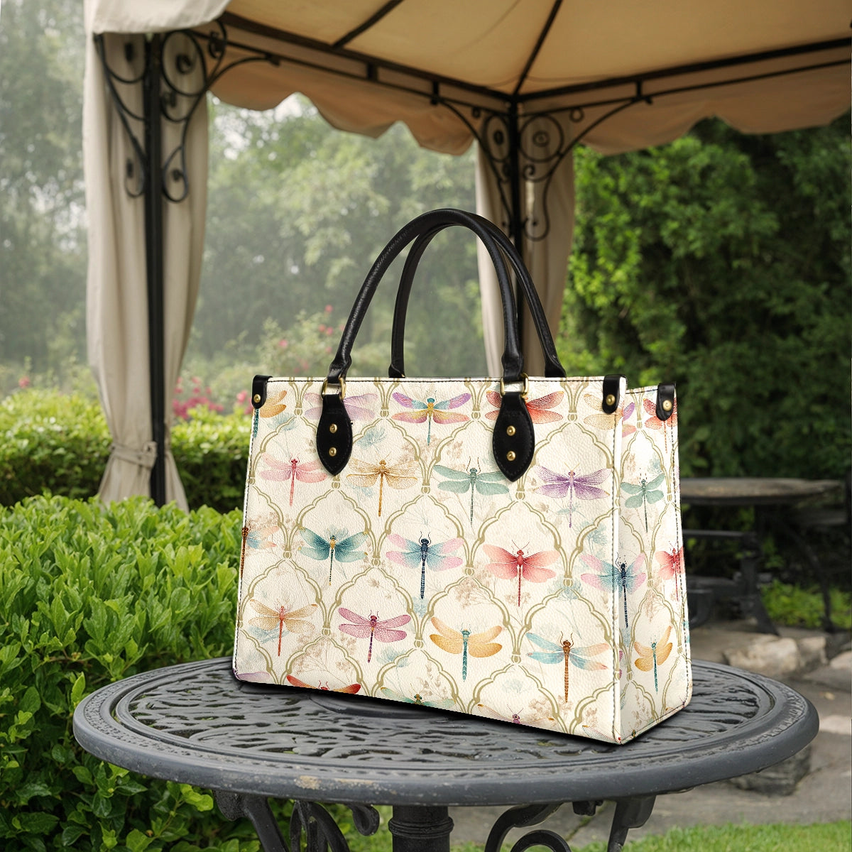 Shineful Leather Bag Dragonfly Garden