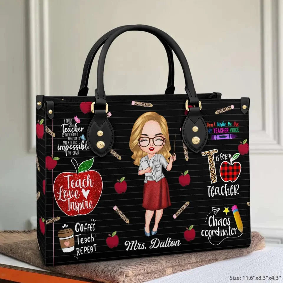 Teacher Shinefulยฎ Personalized Bag Teach Love Inspire Lv01 Leather
