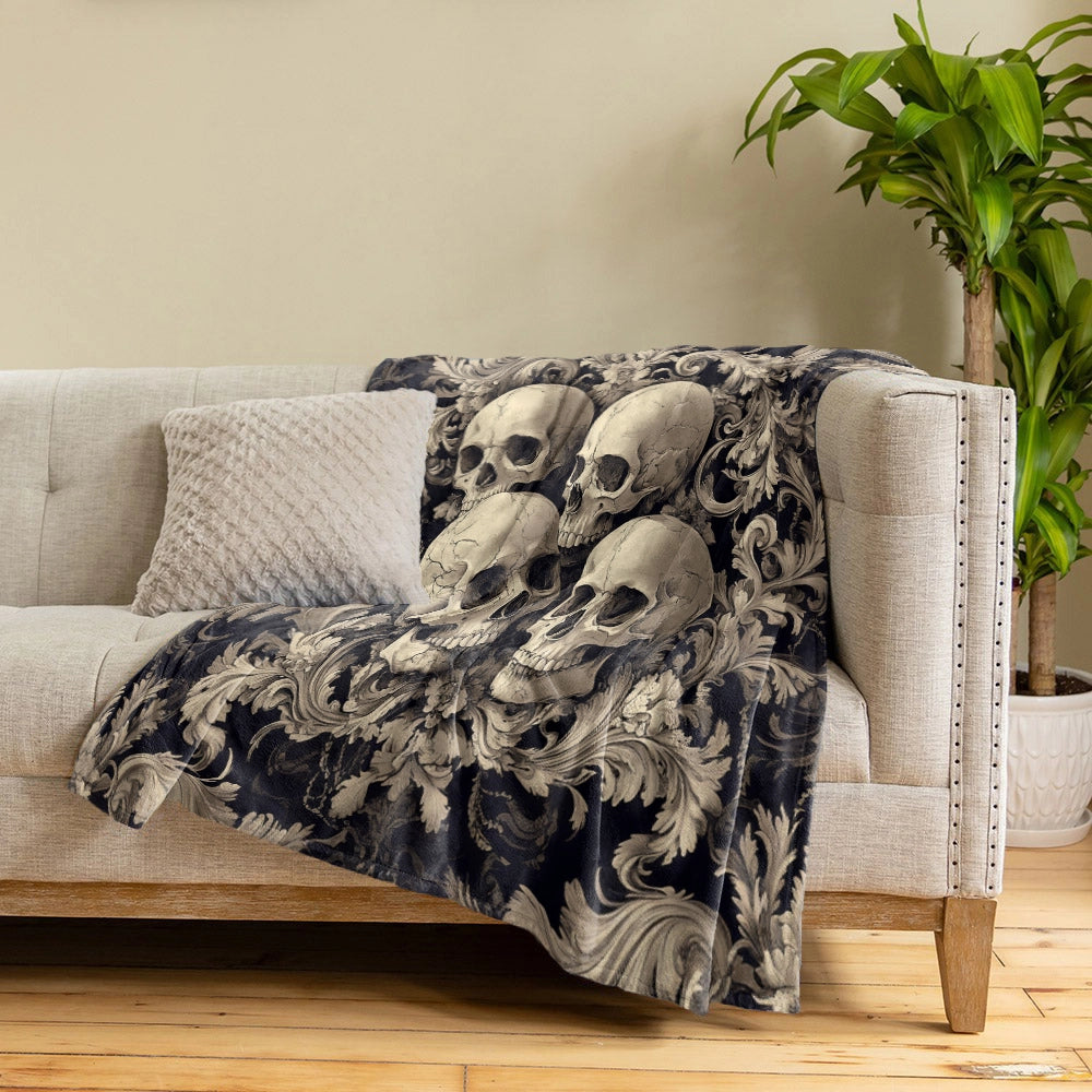 Shineful Fleece Blanket Mystic Skull Baroque