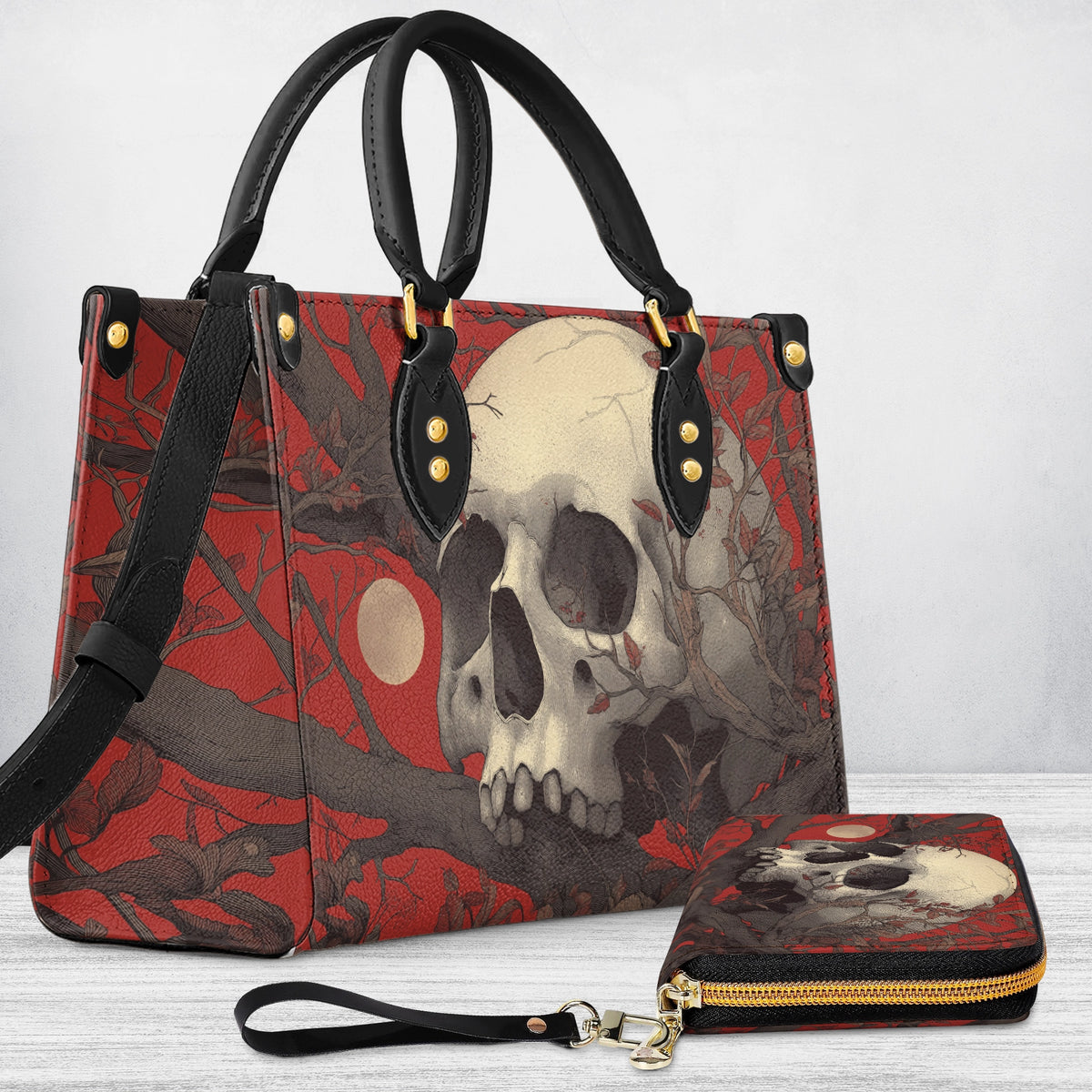 Shineful Leather Bag Crimson Stillness