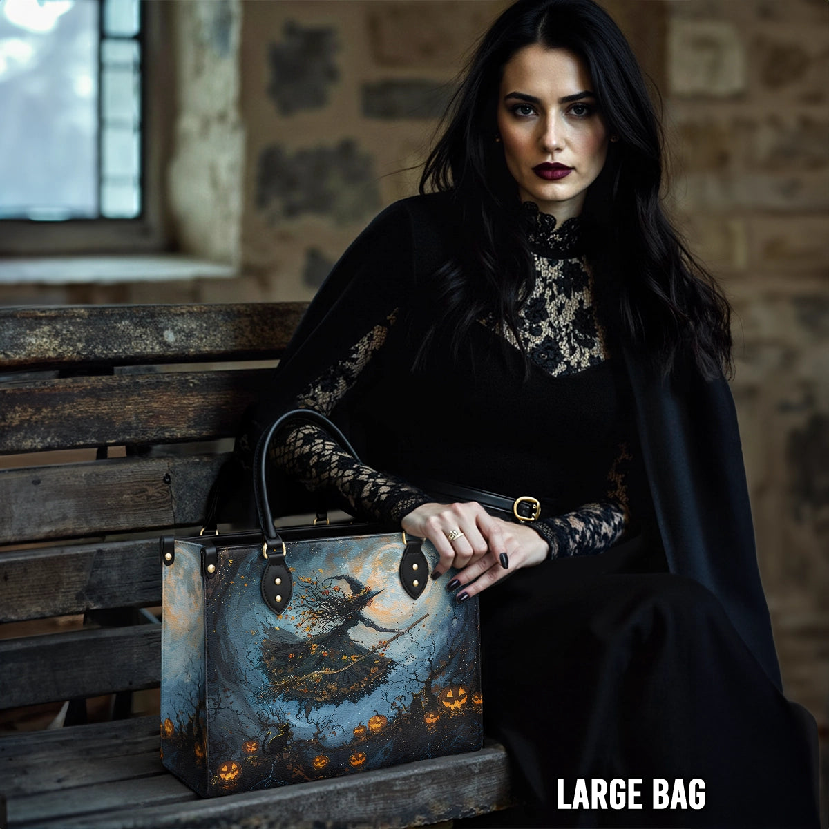 Shineful Leather Bag Charmed Nightfall