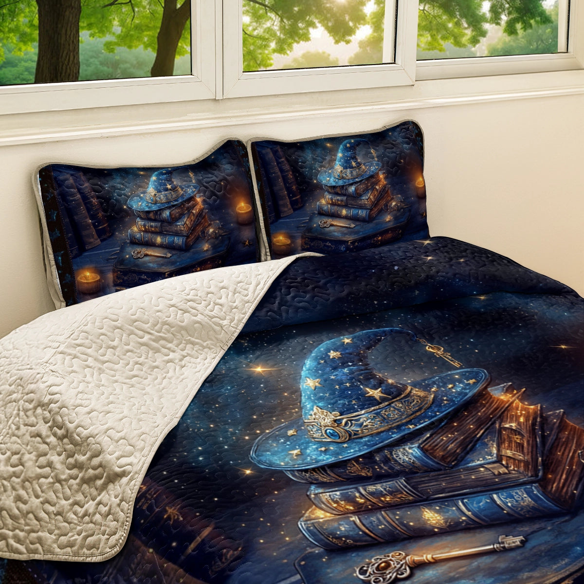 Shineful All Season Quilt 3-Piece Set Witch Secrets Of The Night