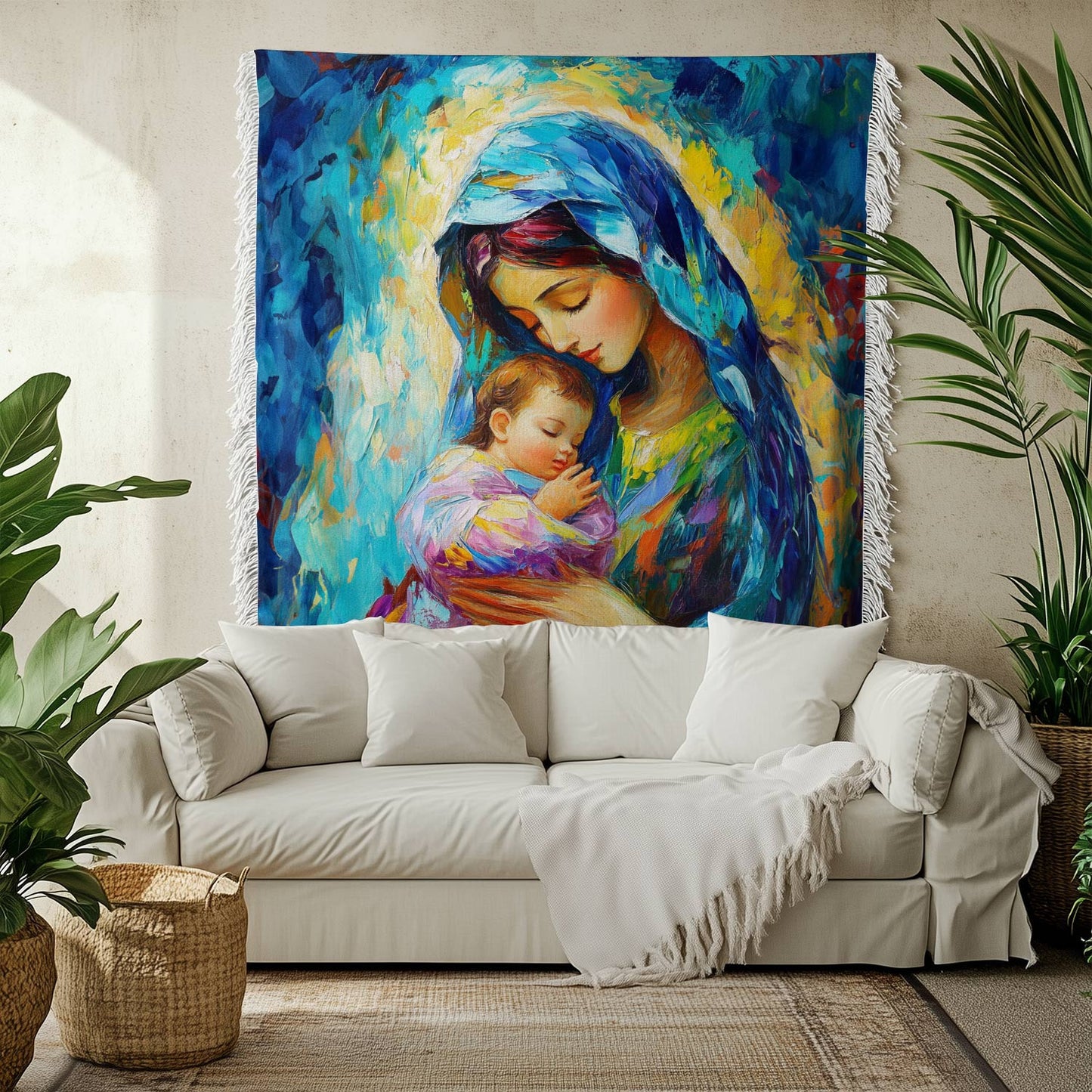 Shineful Woven Tapestry Throw Blanket Blessed Art