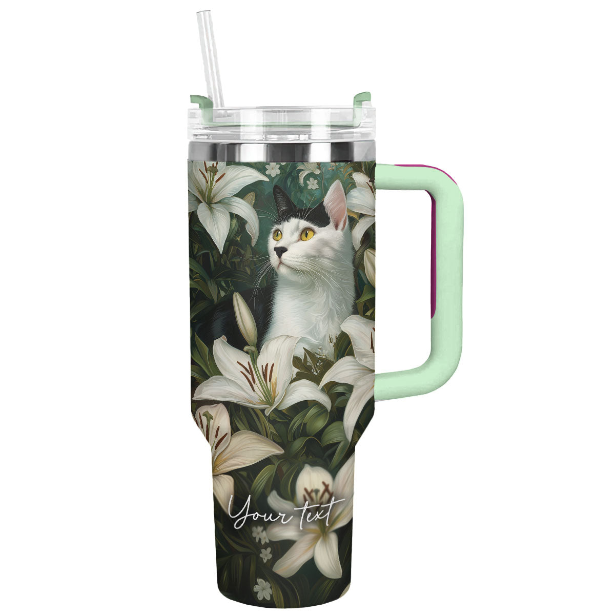 Shineful Tumbler - Personalized Lily Garden Cat