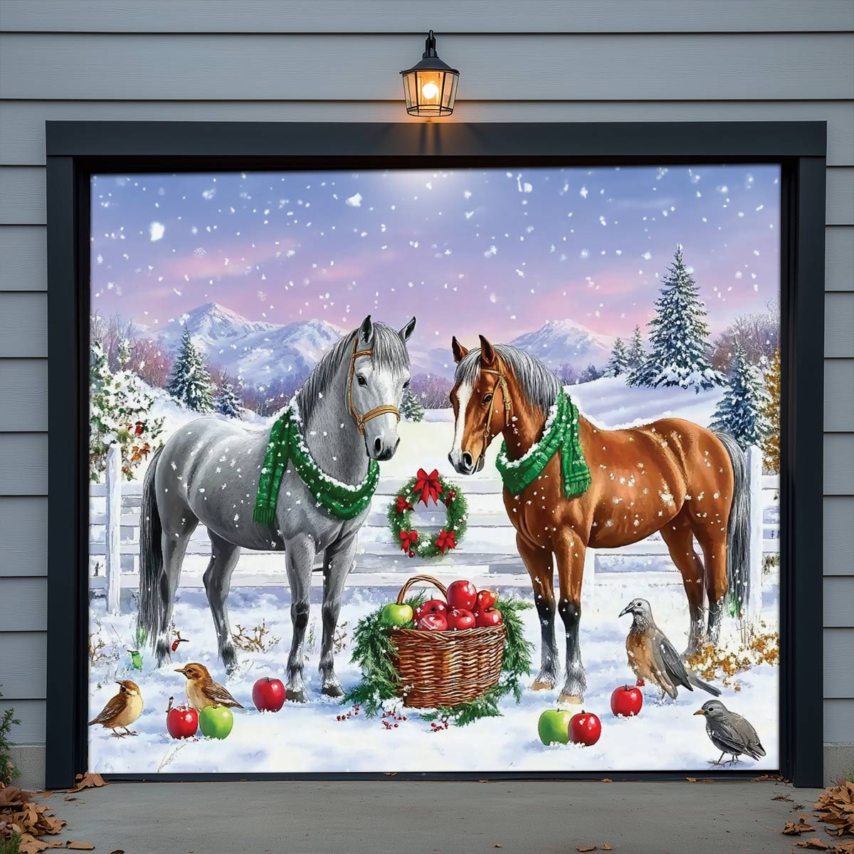 Shineful Garage Door Banner Decoration Holiday Stable Elegance