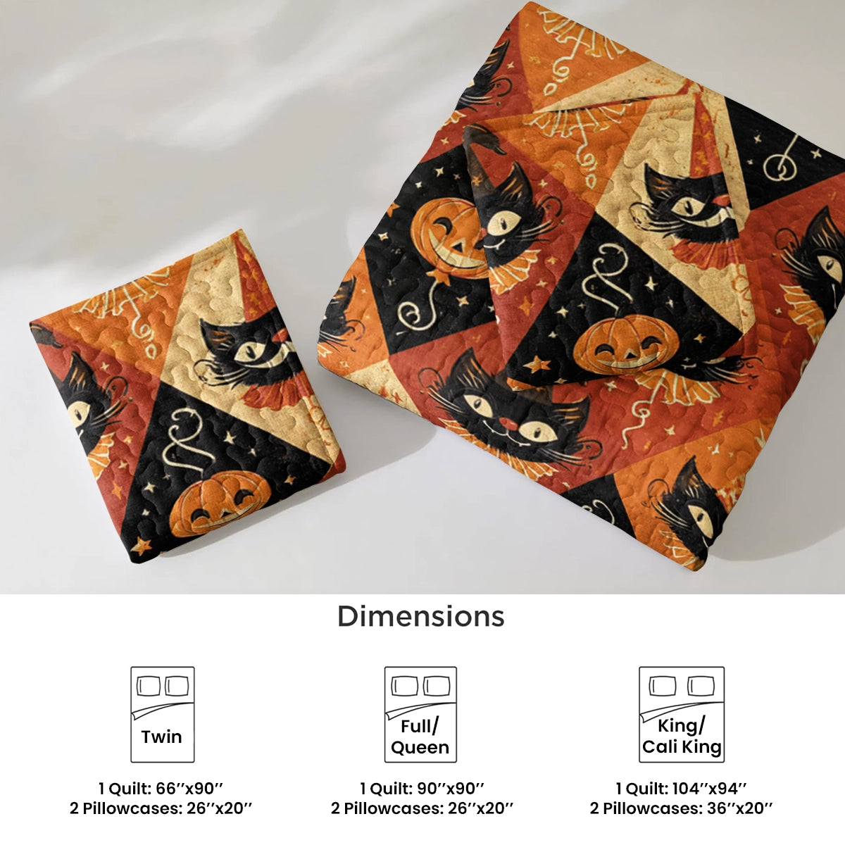 Shineful All Season Quilt 3-Piece Set Cat Whisker and Wands