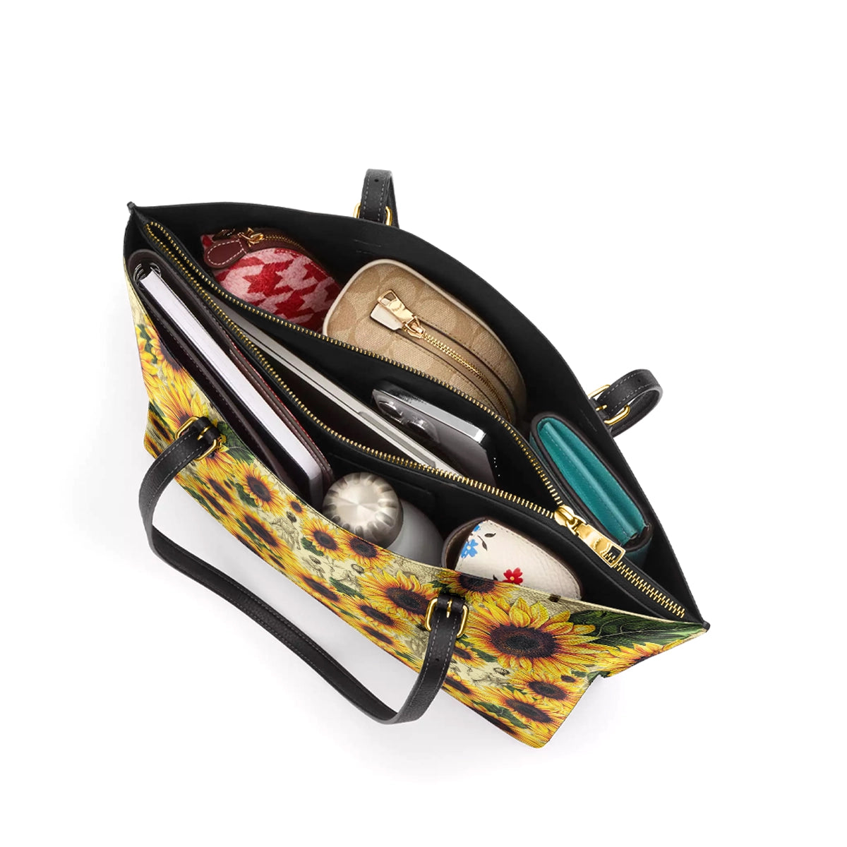 Shineful Leather Tote Bag Sunflower Legacy - Grandma, Mom & Daughter Edition