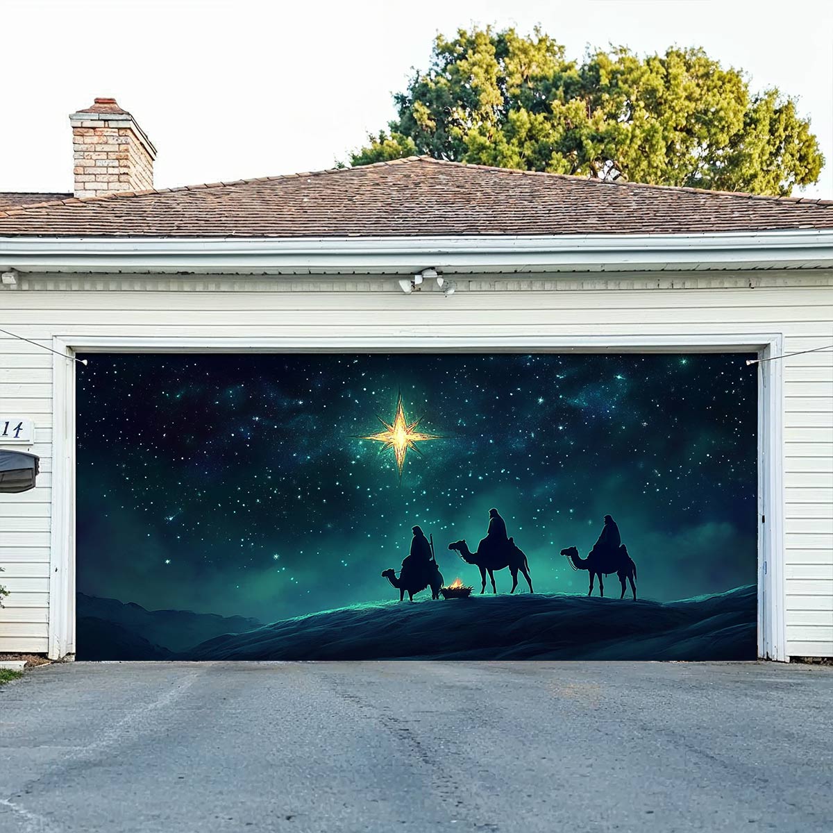 Shineful Garage Door Banner Decoration Starlit Journey