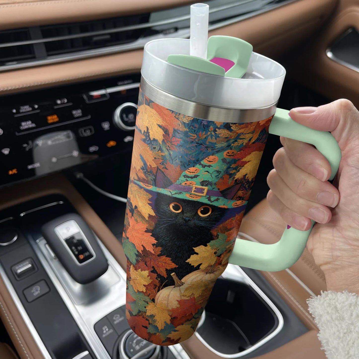 Shineful Tumbler Witchy Cat Autumn