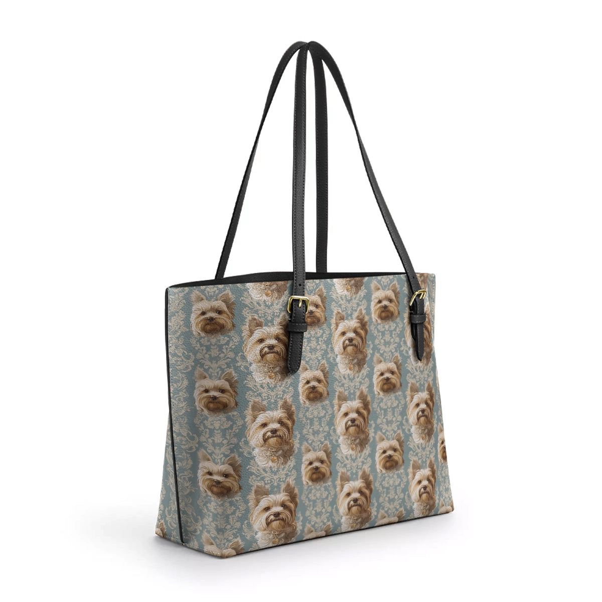 Shineful Leather Tote Bag Yorkie Regal Delight