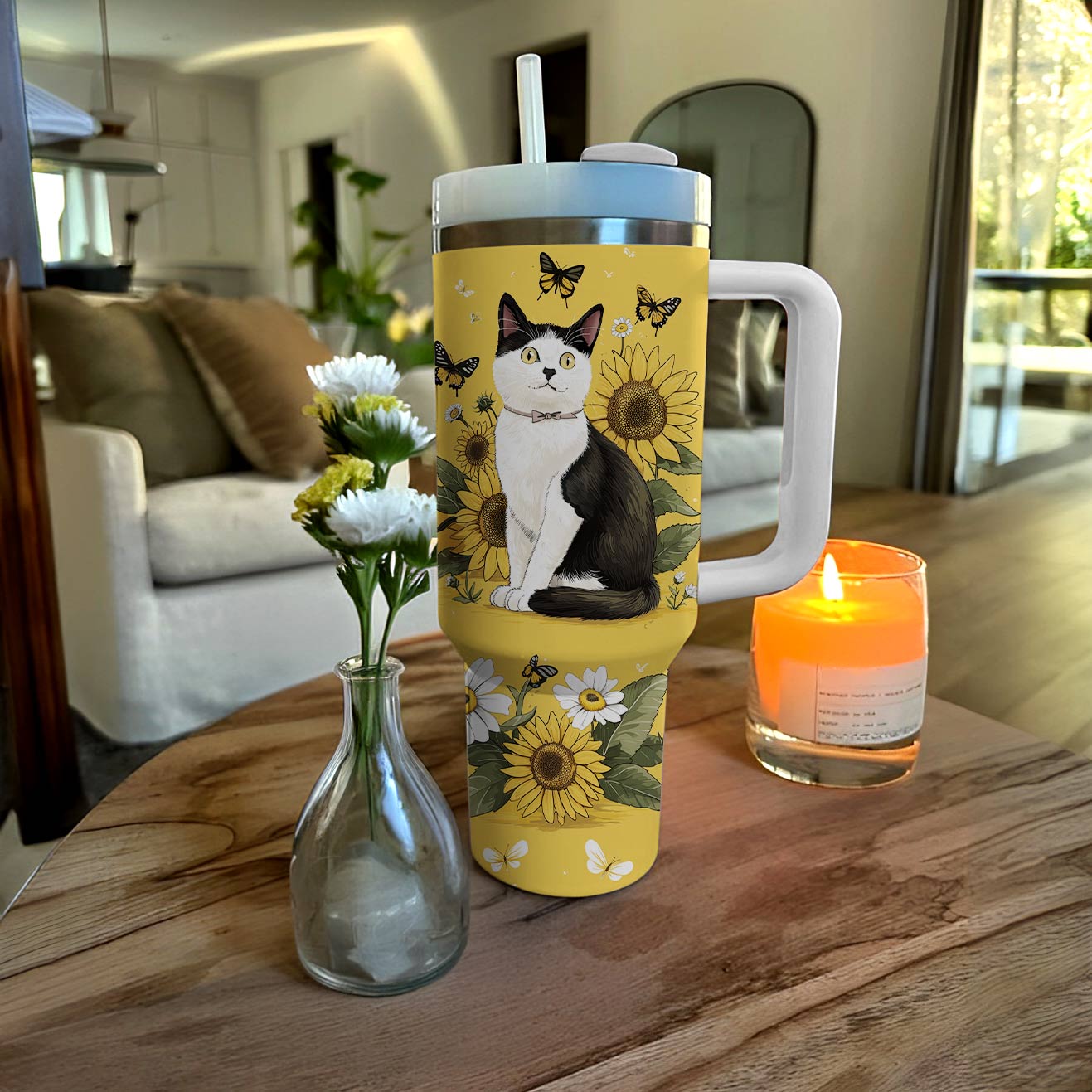 Shineful Tumbler - Sunflower Cat