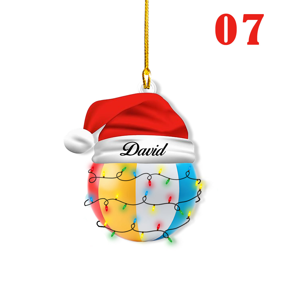 Shineful Personalized  2D Acrylic Ornament - Sports Ball Christmas Ornament Collection