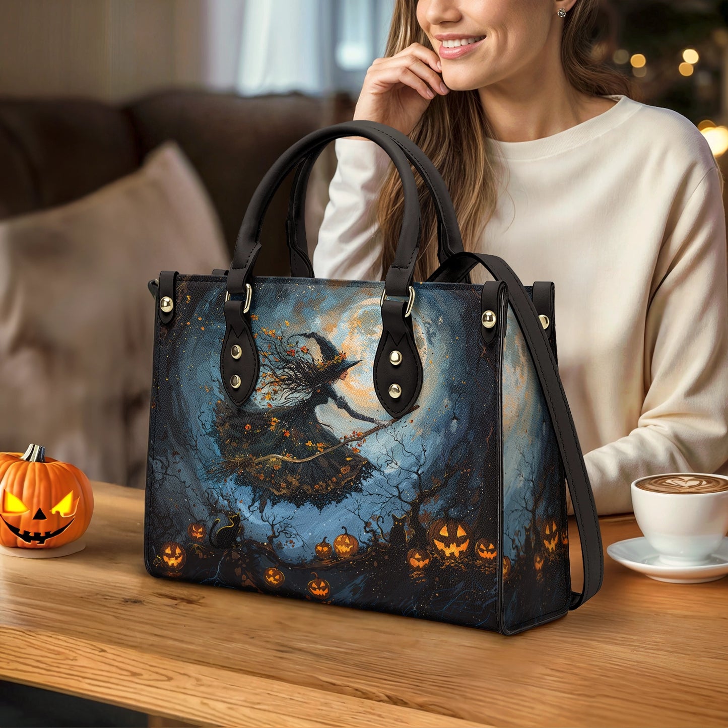 Shineful Leather Bag Charmed Nightfall