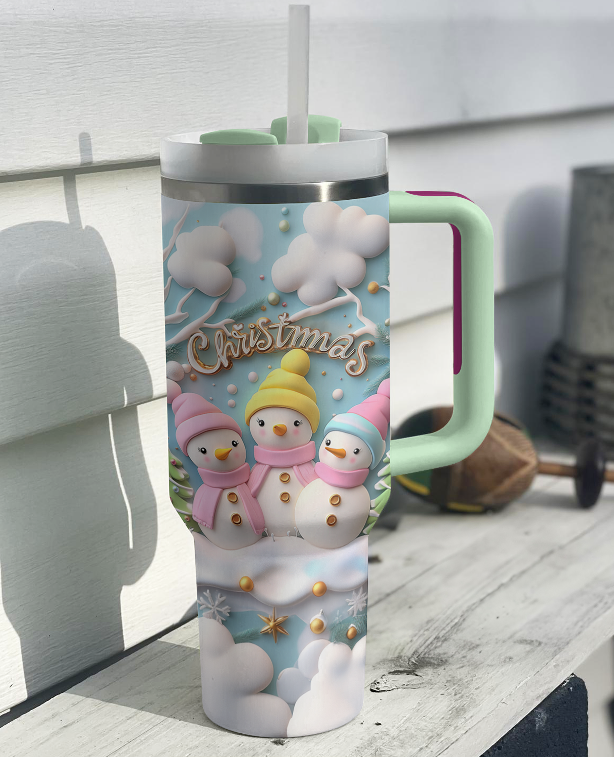 Shineful Tumbler Sweet Snowman Delight
