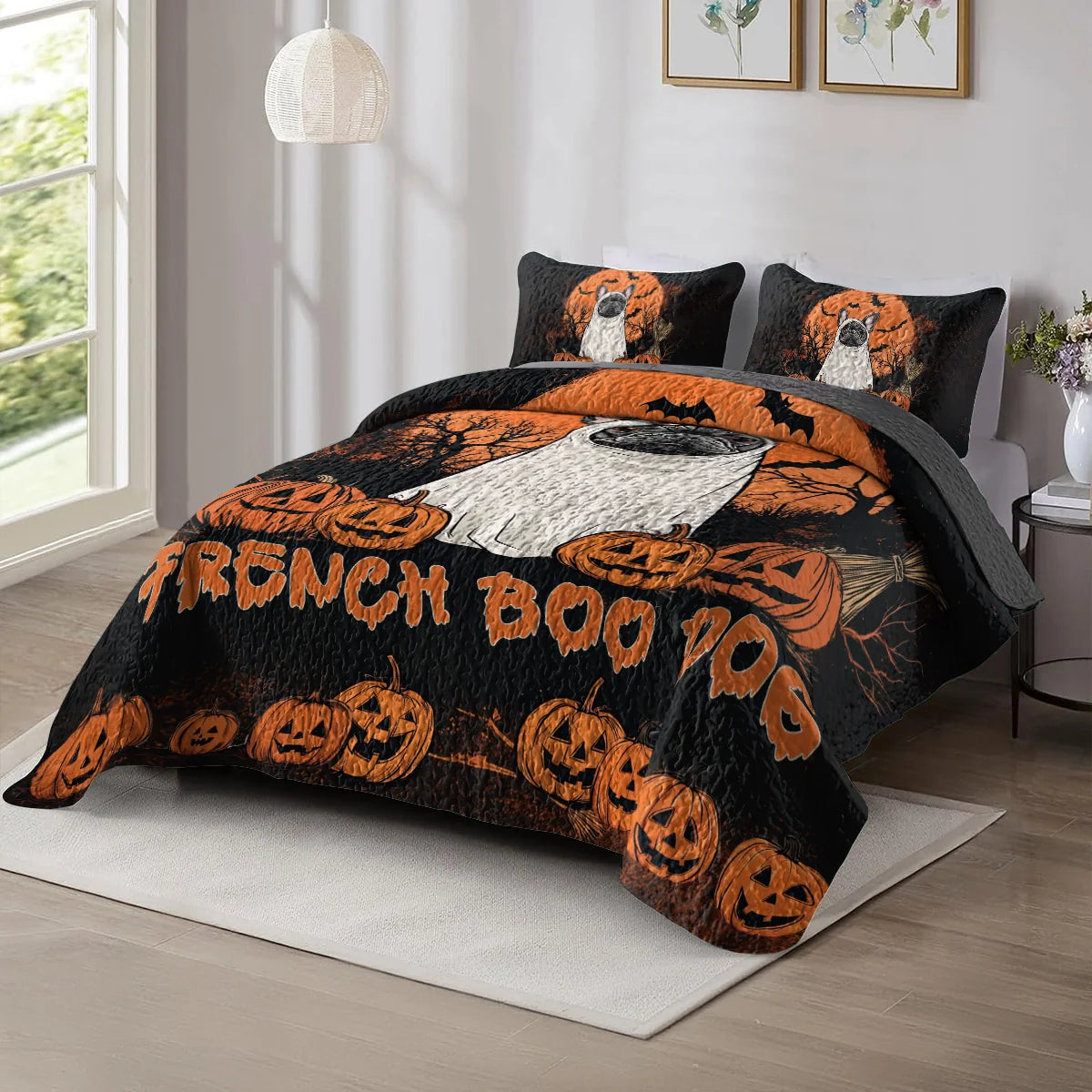 Shineful All Season Quilt 3-Piece Set - Friend Boo Dog
