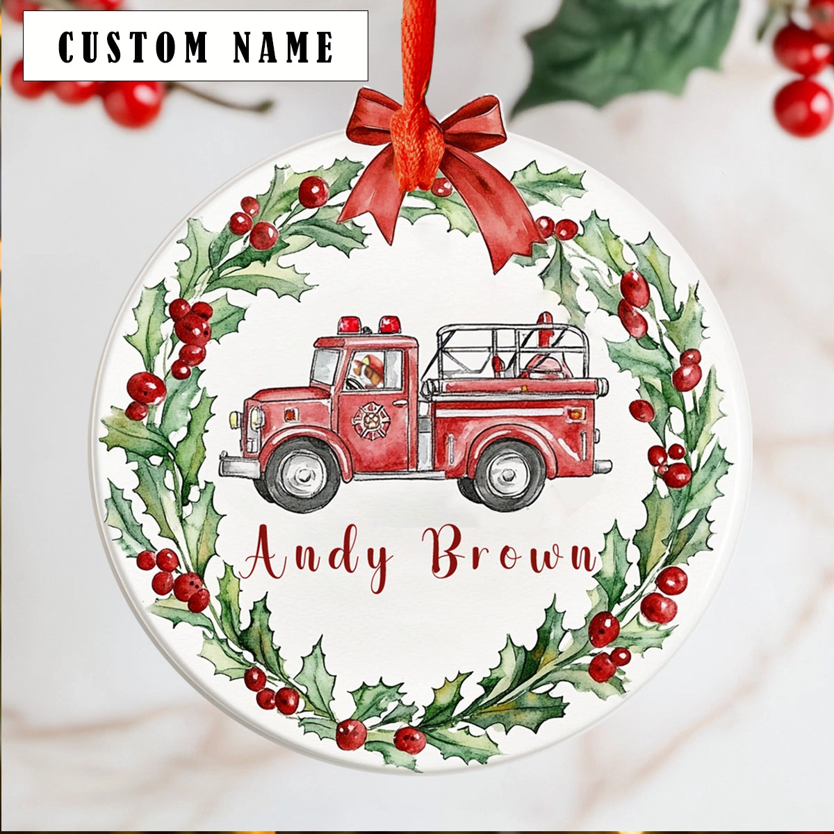 Shineful Acrylic Personalized Ornament Our Firefighter’s First Noel