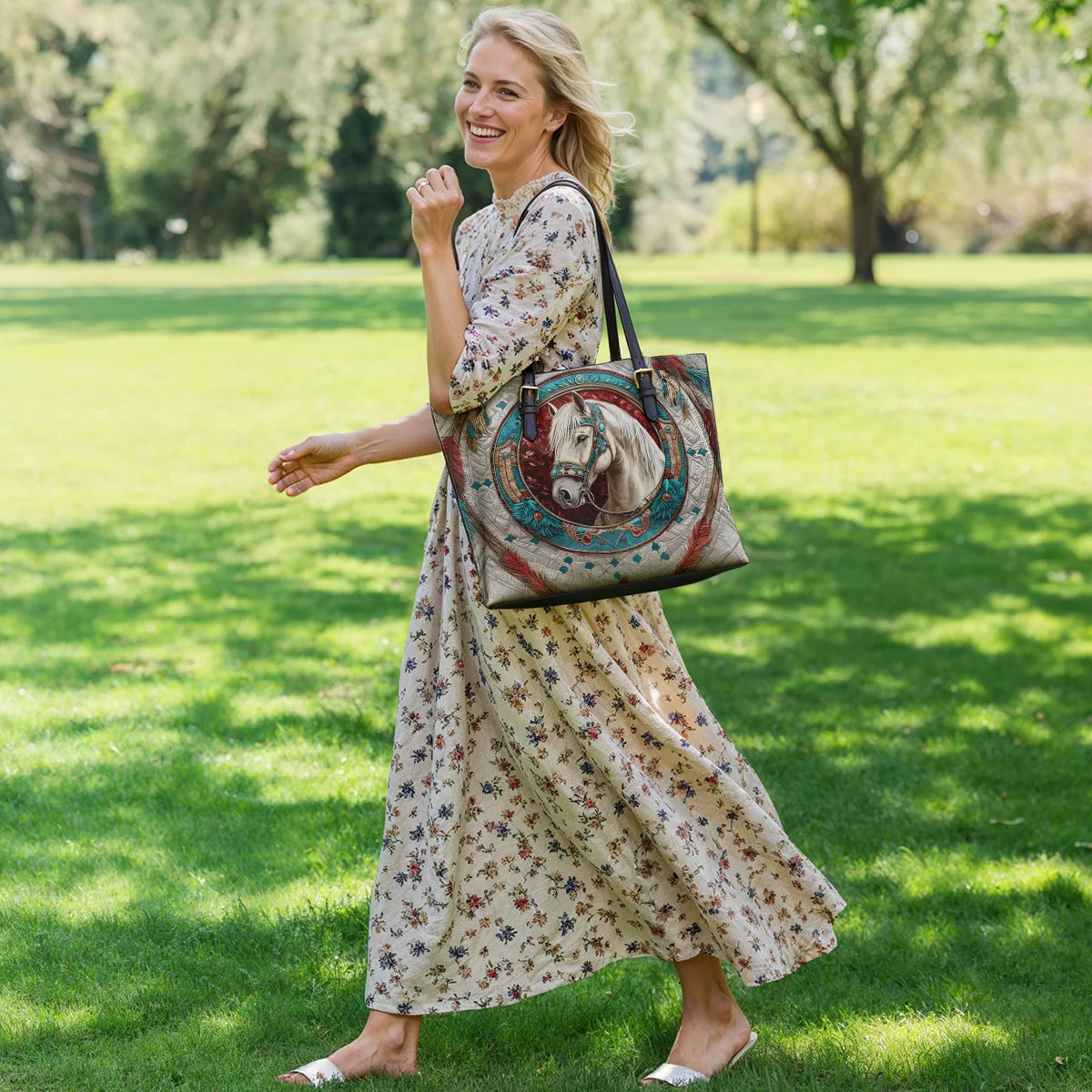 Shineful Leather Tote Bag - Native Grace