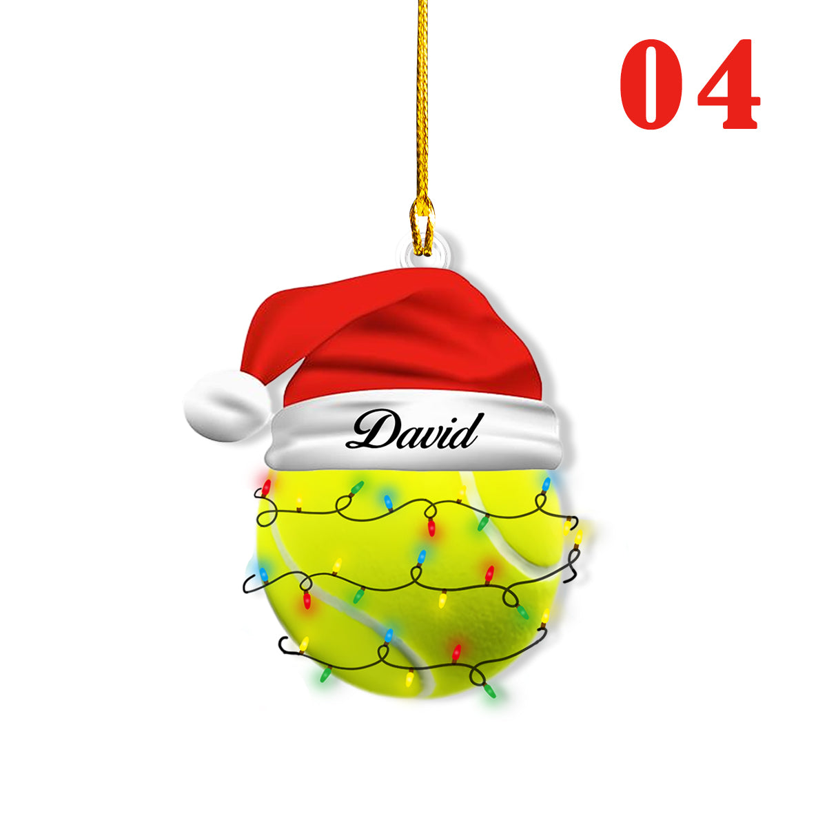 Shineful Personalized  2D Acrylic Ornament - Sports Ball Christmas Ornament Collection