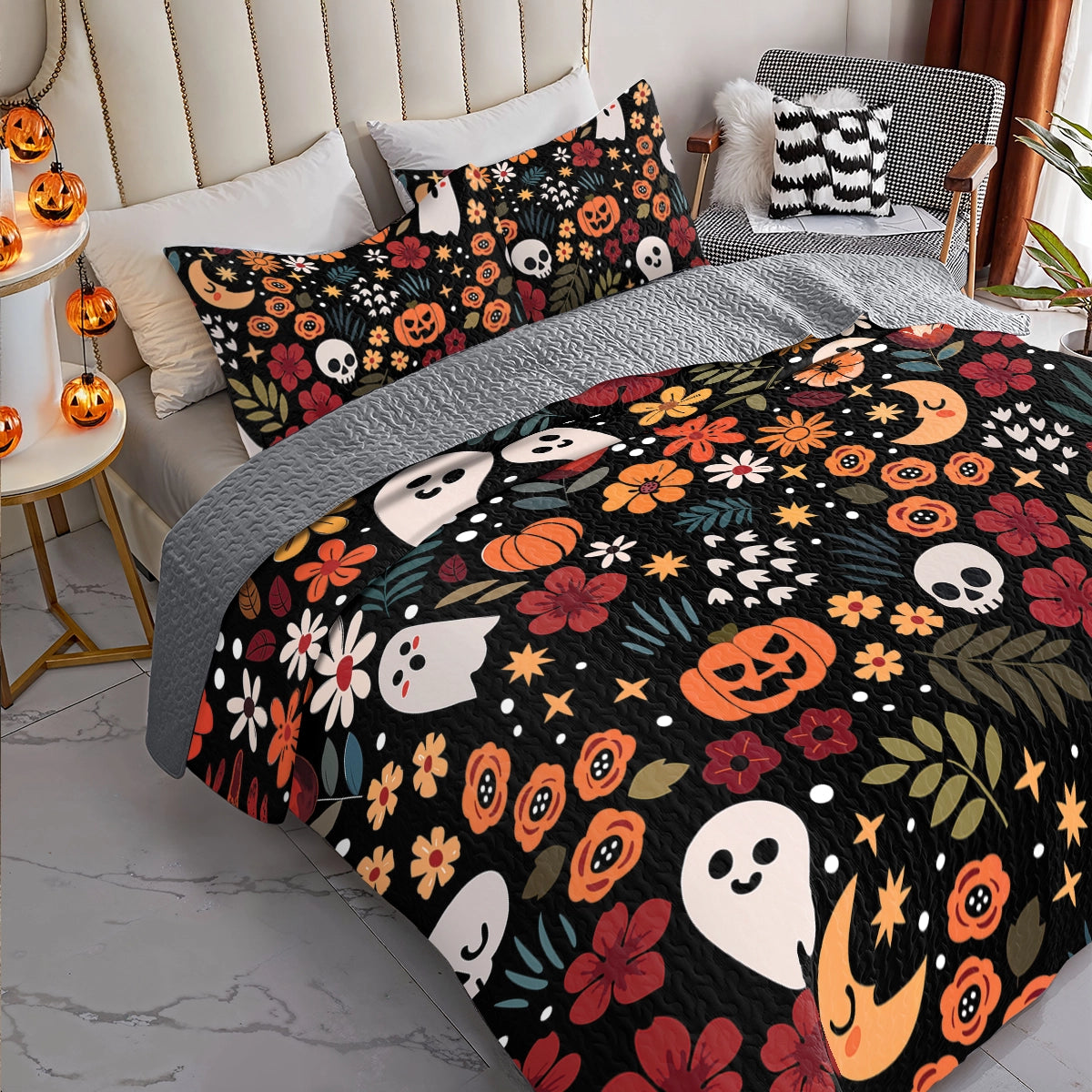 Shineful All Season Quilt 3-Piece Set Spooky Chic