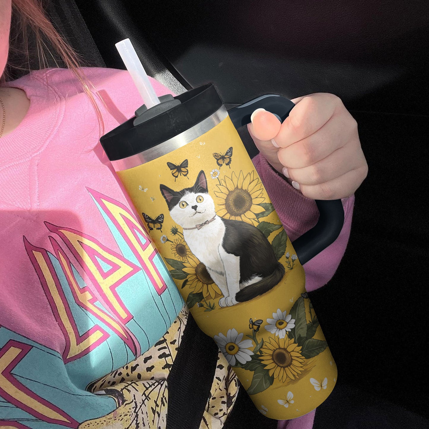 Shineful Tumbler - Sunflower Cat