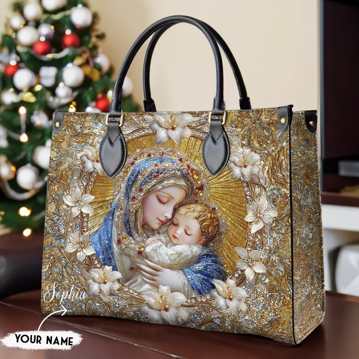 Shineful Holy Embrace Personalized Leather Bag