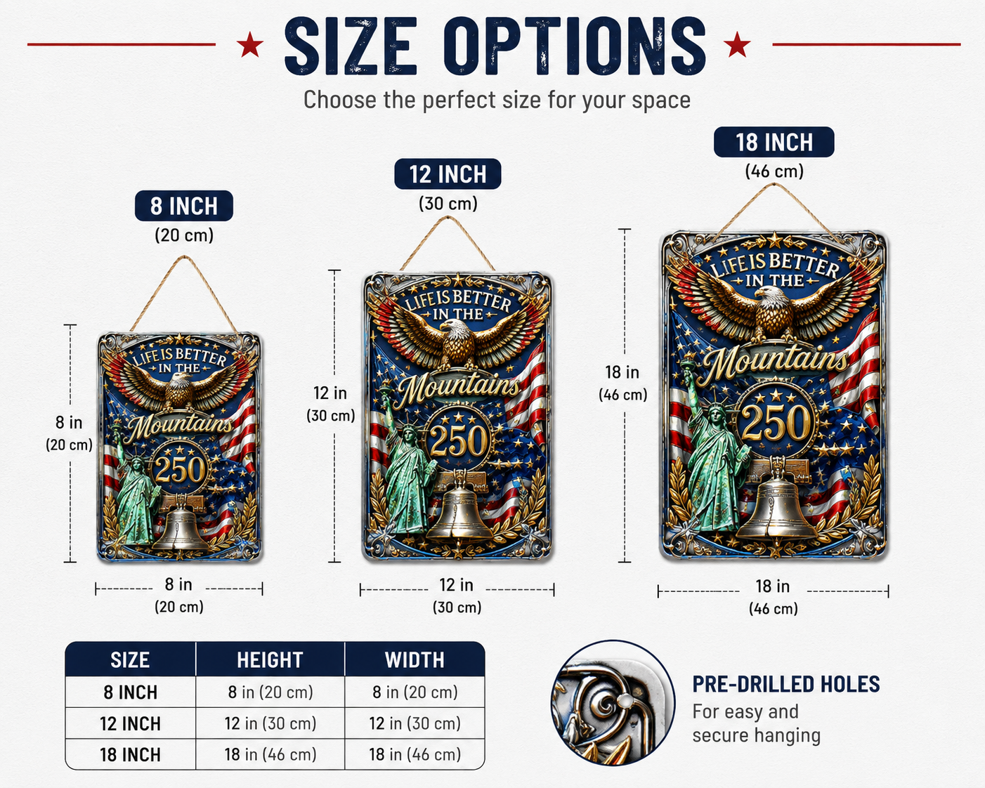 Shineful Patriot Bell Wood Sign