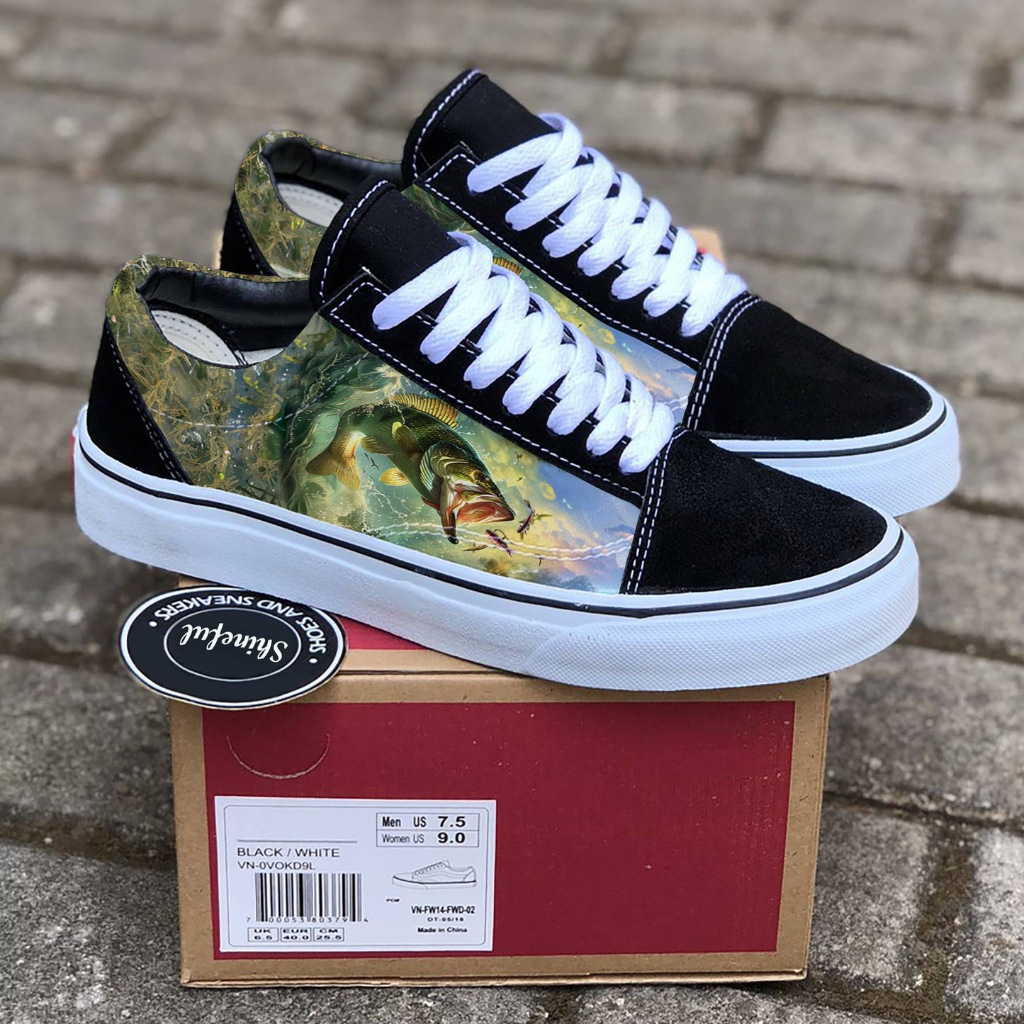 Shineful Sneakers I love Fishing