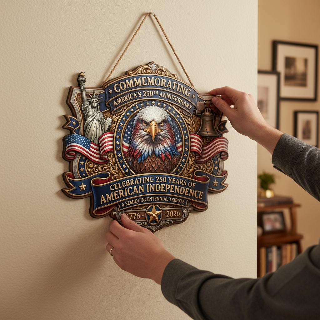 Shineful Eagle Tribute Wood Sign