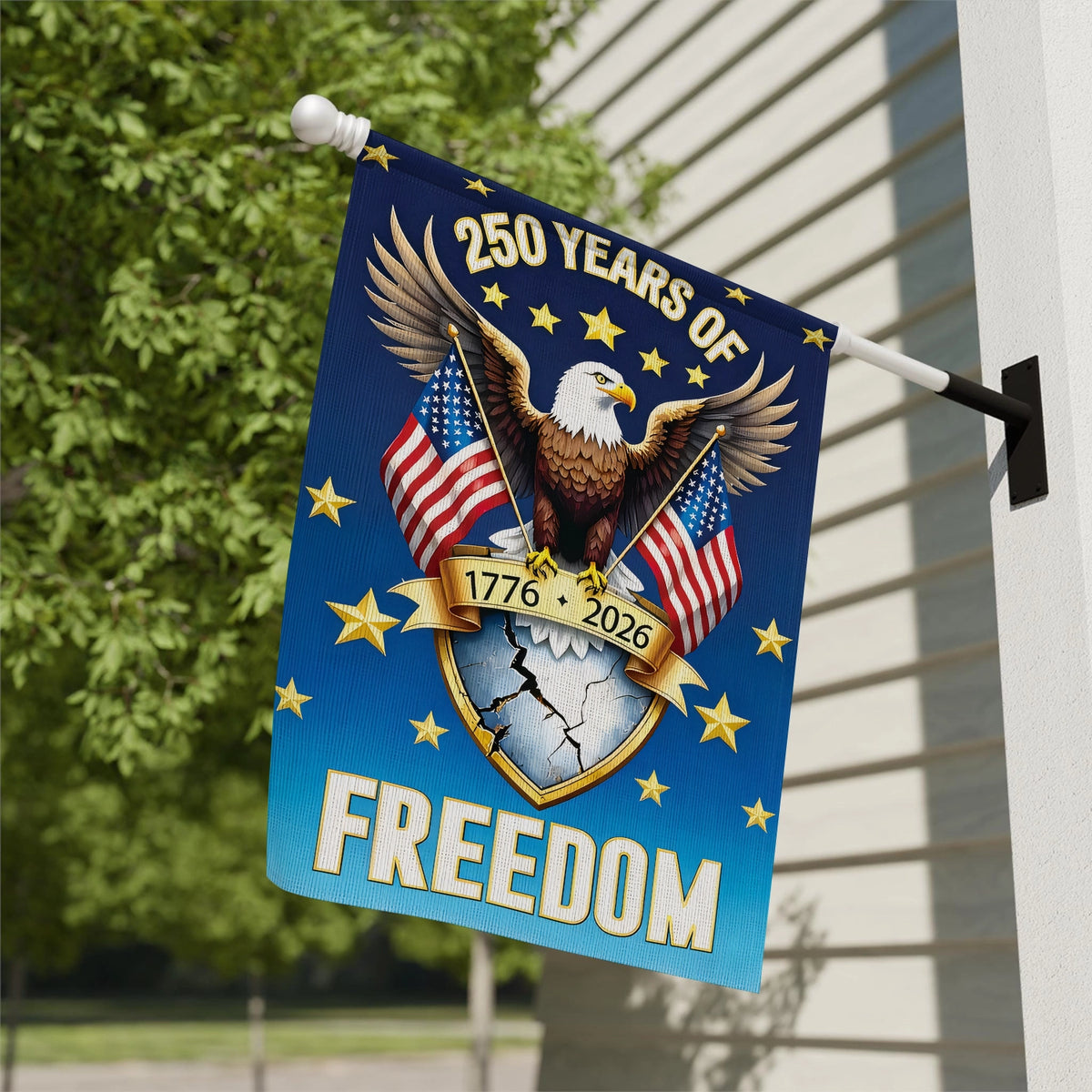 Shineful Bundle Garage and House Flag - The Freedom Crest of America
