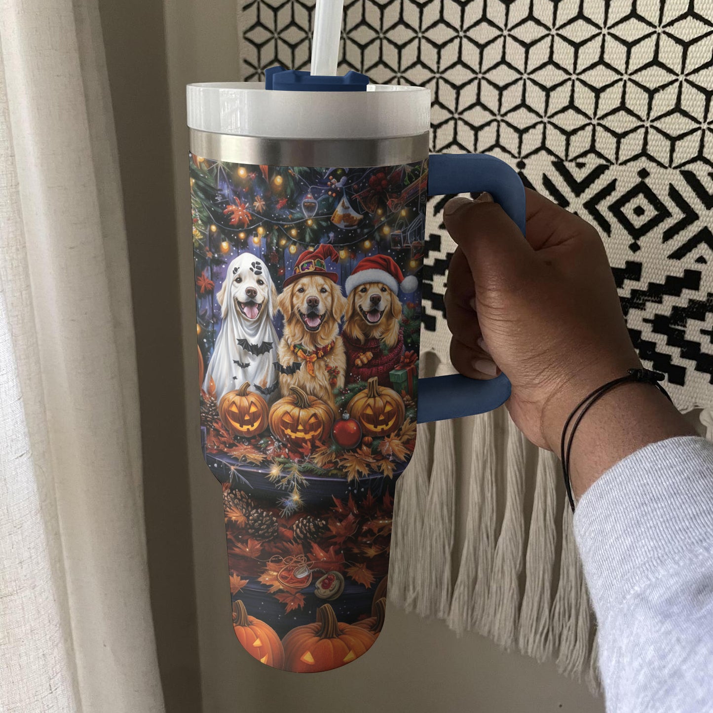 Shineful Tumbler Festive Golden Retriever