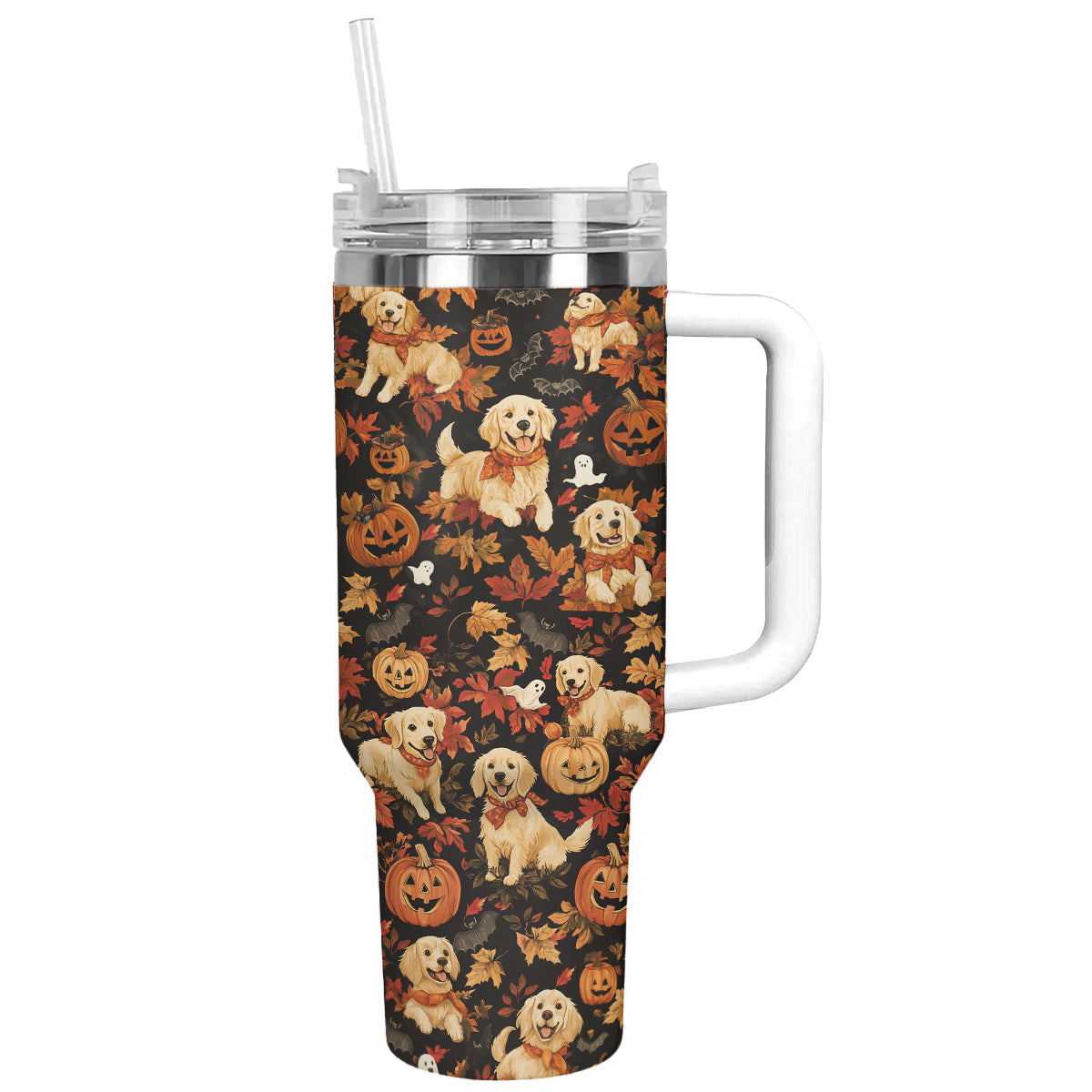 Shineful Tumbler Golden Howl On Halloween