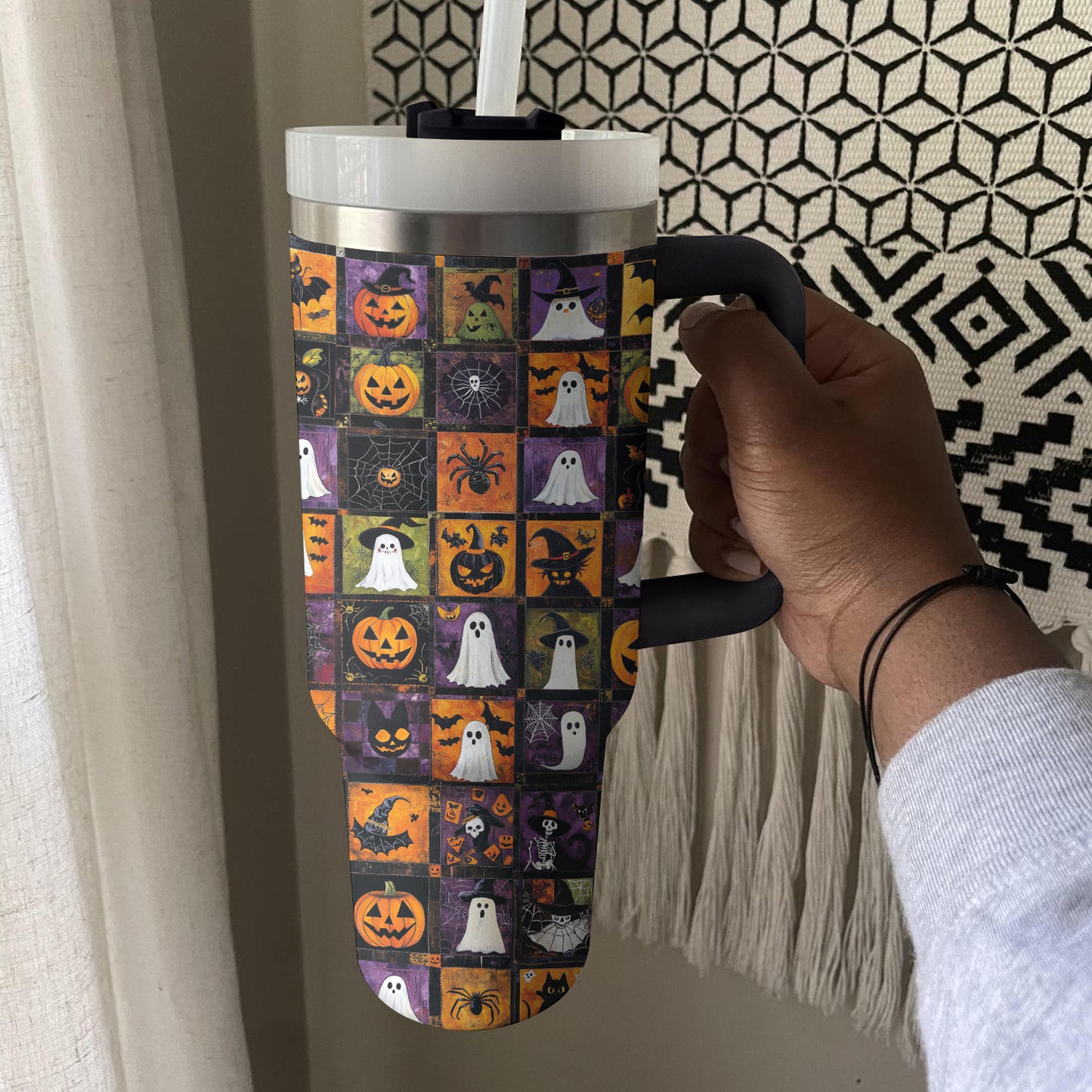 Shineful Tumbler Halloween Patchwork