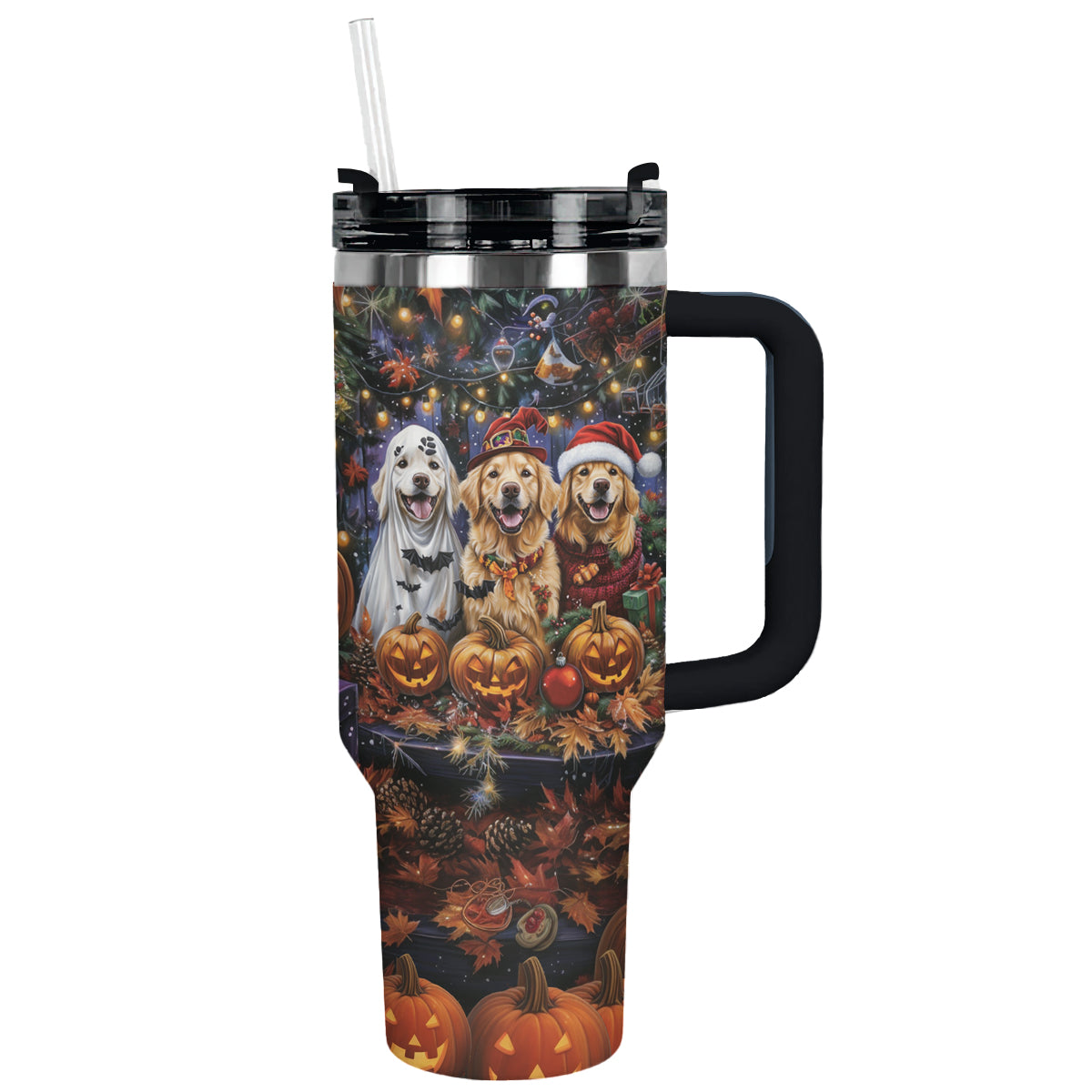 Shineful Tumbler Festive Golden Retriever